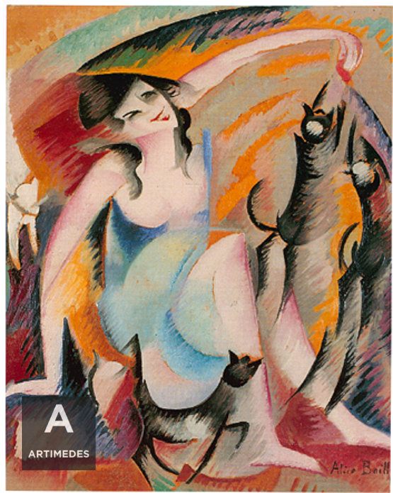 Alice Bailly / Femme Au Chat, Ca. 1912 - Front