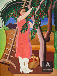 Auguste Herbin / Femme Au Cerisier