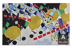 Ernst Wilhelm Nay / Mit Gelben Scheiben Und Blauen Spitzen