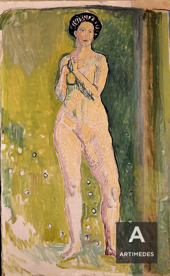 Ferdinand Hodler / Stehender Frauenakt "Die Quelle" - Front