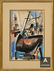 Gustave Buchet / Le Cargo Échoué Au Port - Front 2
