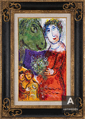 Marc Chagall / La Femme En Rouge - Front 2